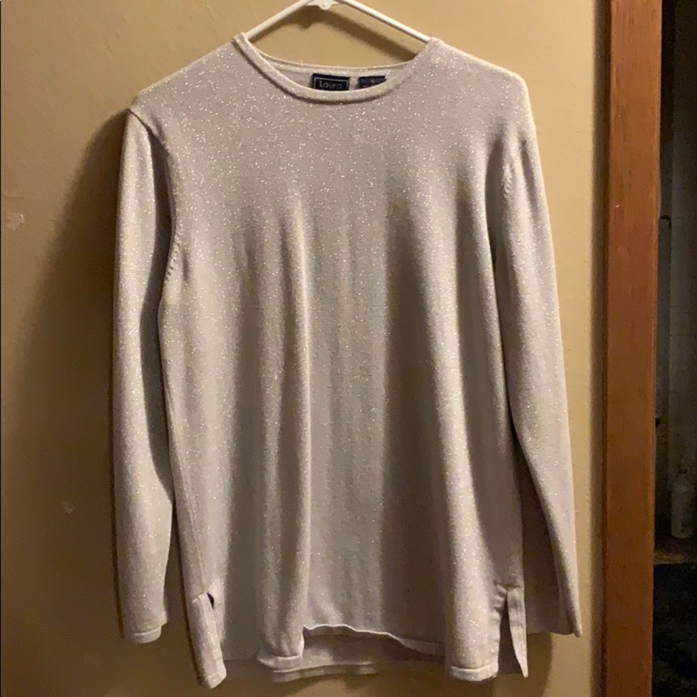 Gray shimmery sweater